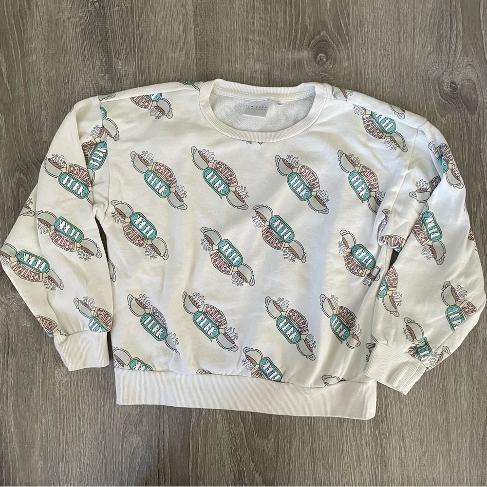 Friends TV Show Central Perk Kids Crewneck Sweatshirt Size Medium 10/12